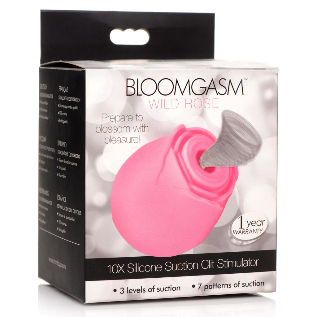 Blooomgasm Bloomgasm Wild Rose 10X Suction Clit Stimulator - Pink Pink