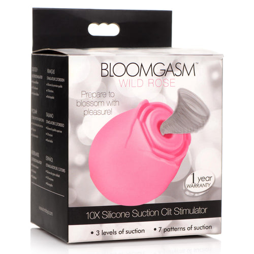 Blooomgasm Bloomgasm Wild Rose 10X Suction Clit Stimulator - Pink Pink