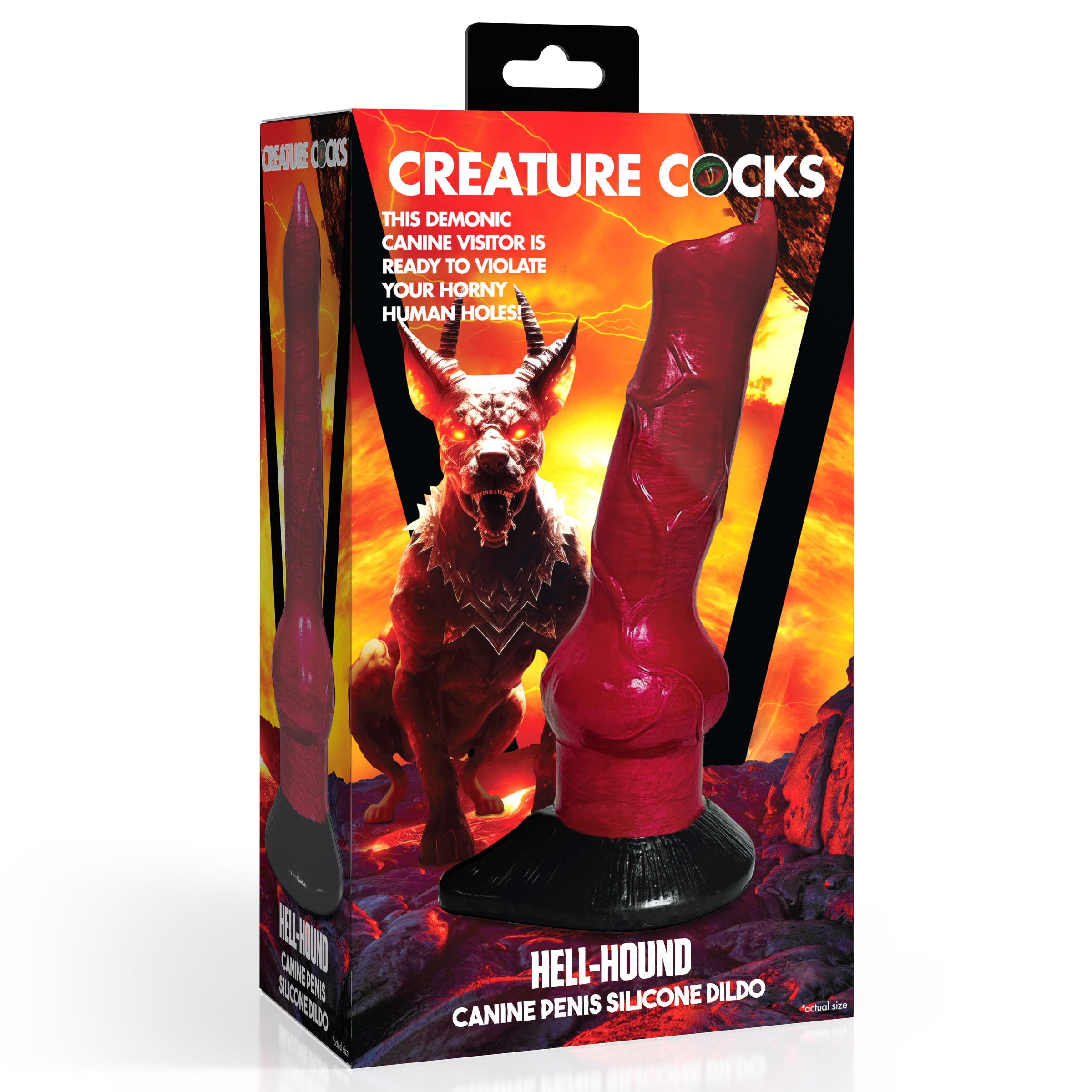 Creature Cocks Hell-Hound Canine Penis Silicone Dildo Red