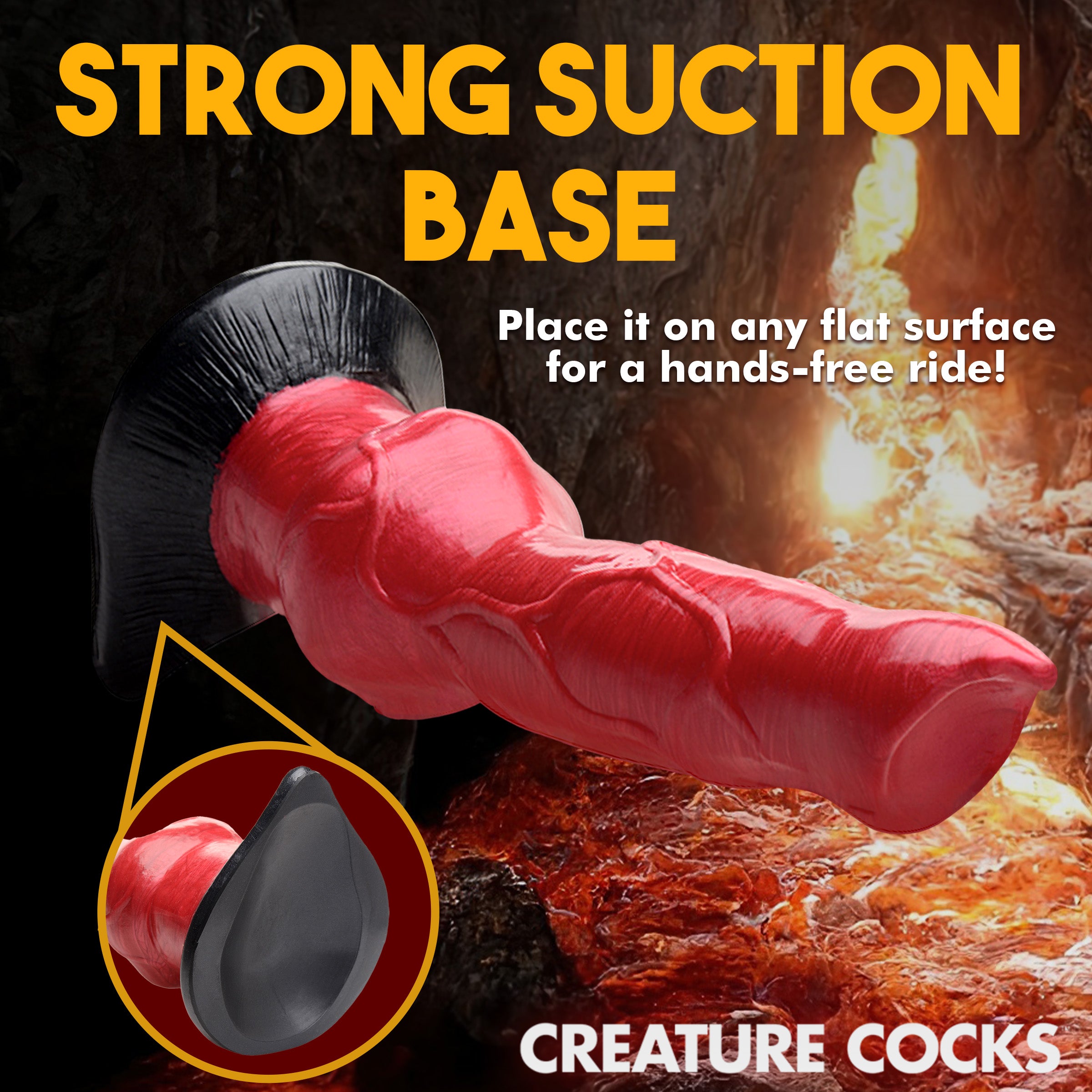Creature Cocks Hell-Hound Canine Penis Silicone Dildo Red