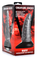 Creature Cocks Beastly Tapered Bumpy Silicone Dildo Grey