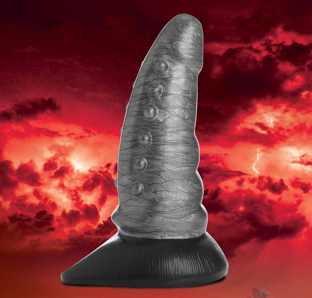 Creature Cocks Beastly Tapered Bumpy Silicone Dildo Grey