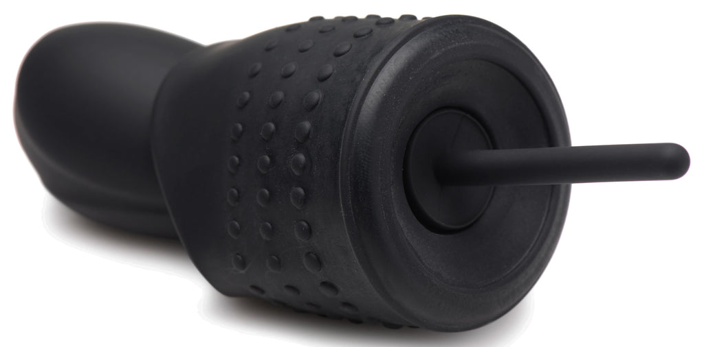 Trinity Men 10X Vibrating Penis Head Teaser with Urethral Sounds Black