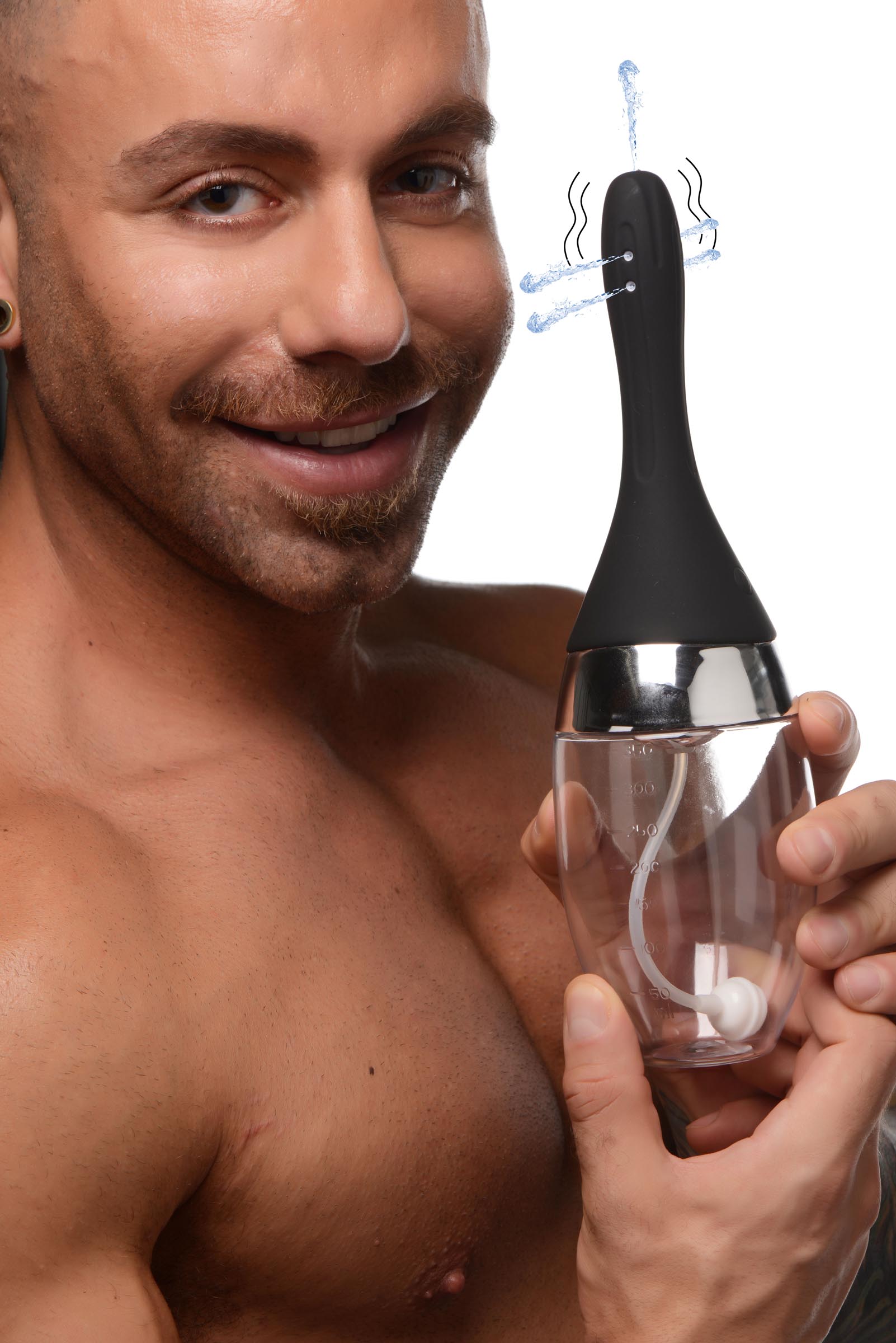 CleanStream Auto-Vibrating Enema Bulb Black