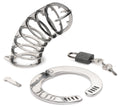 Master Series Stainless Steel Spiked Chastity Cage Grey