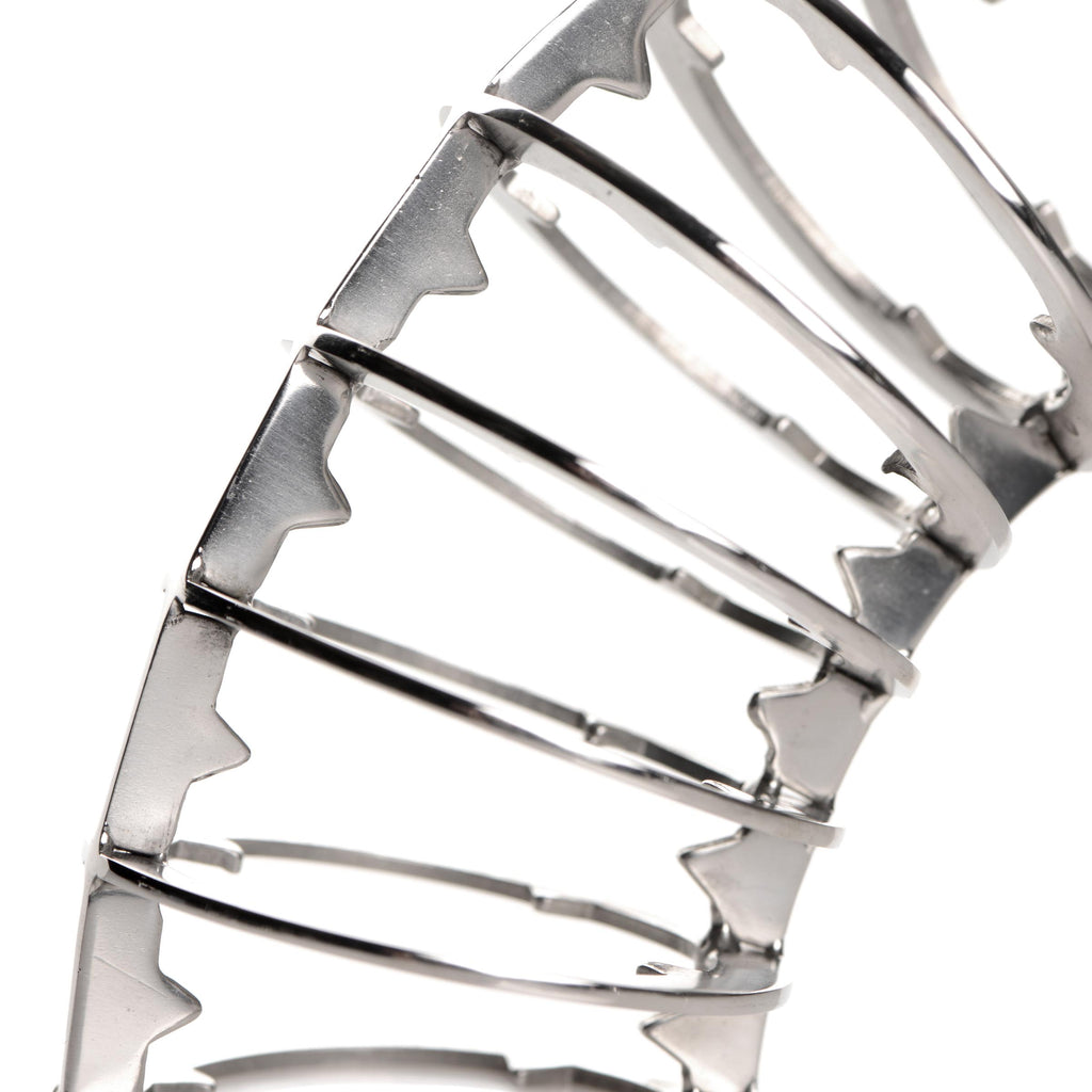 Master Series Stainless Steel Spiked Chastity Cage Grey