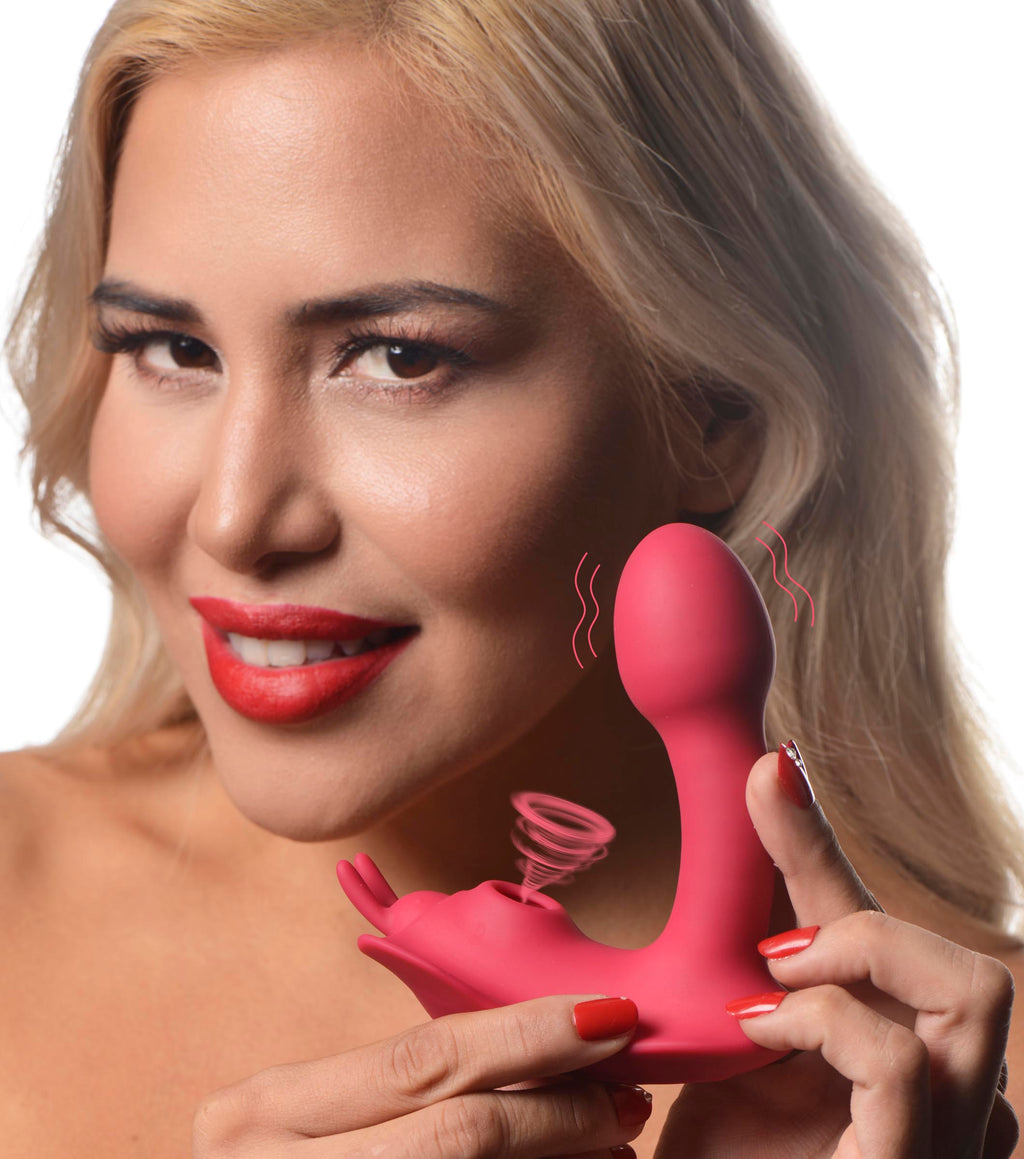 Shegasm Butterfly Tease 10X Clitoral Suction Silicone Stimulator Pink