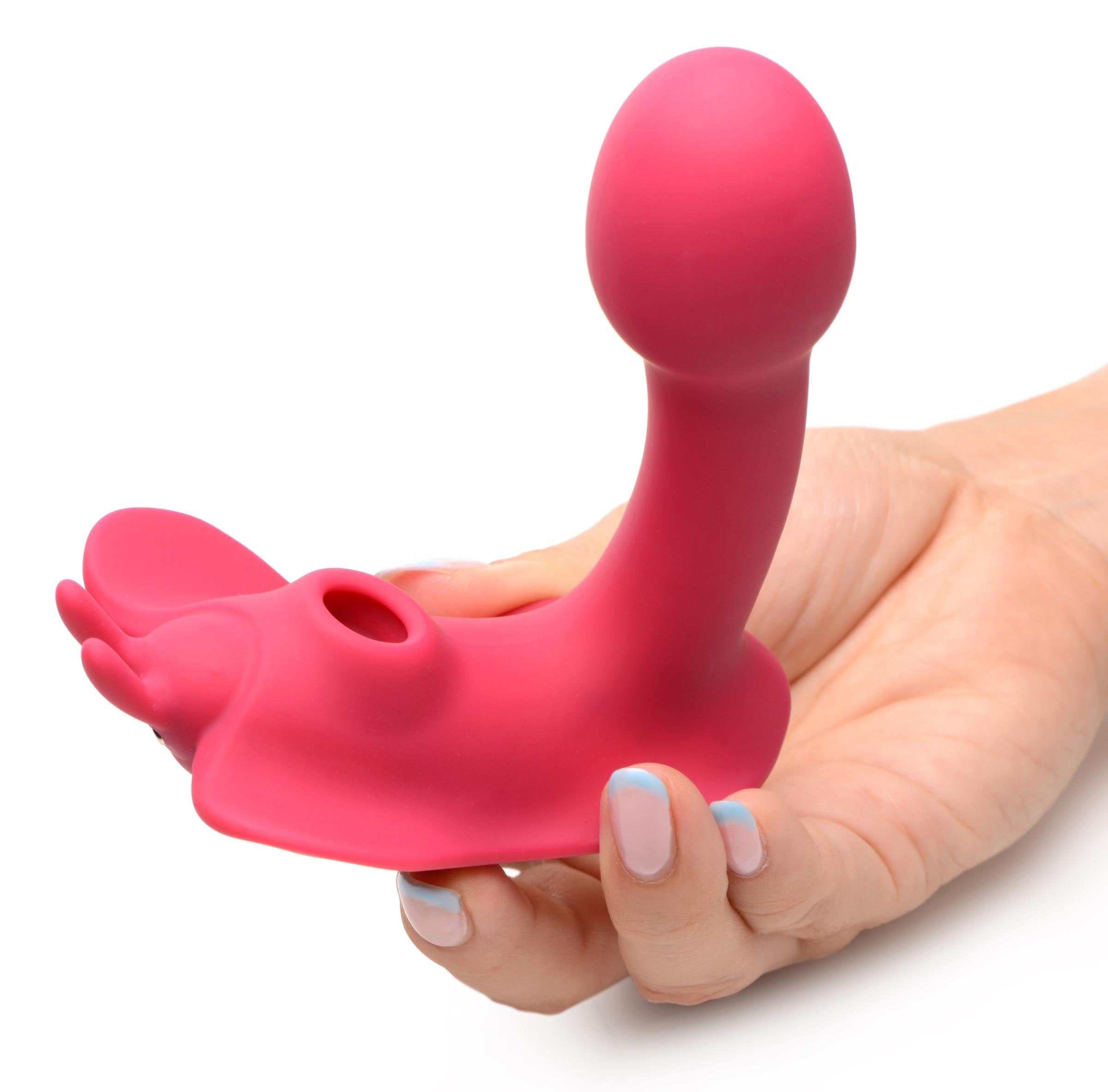 Shegasm Butterfly Tease 10X Clitoral Suction Silicone Stimulator Pink