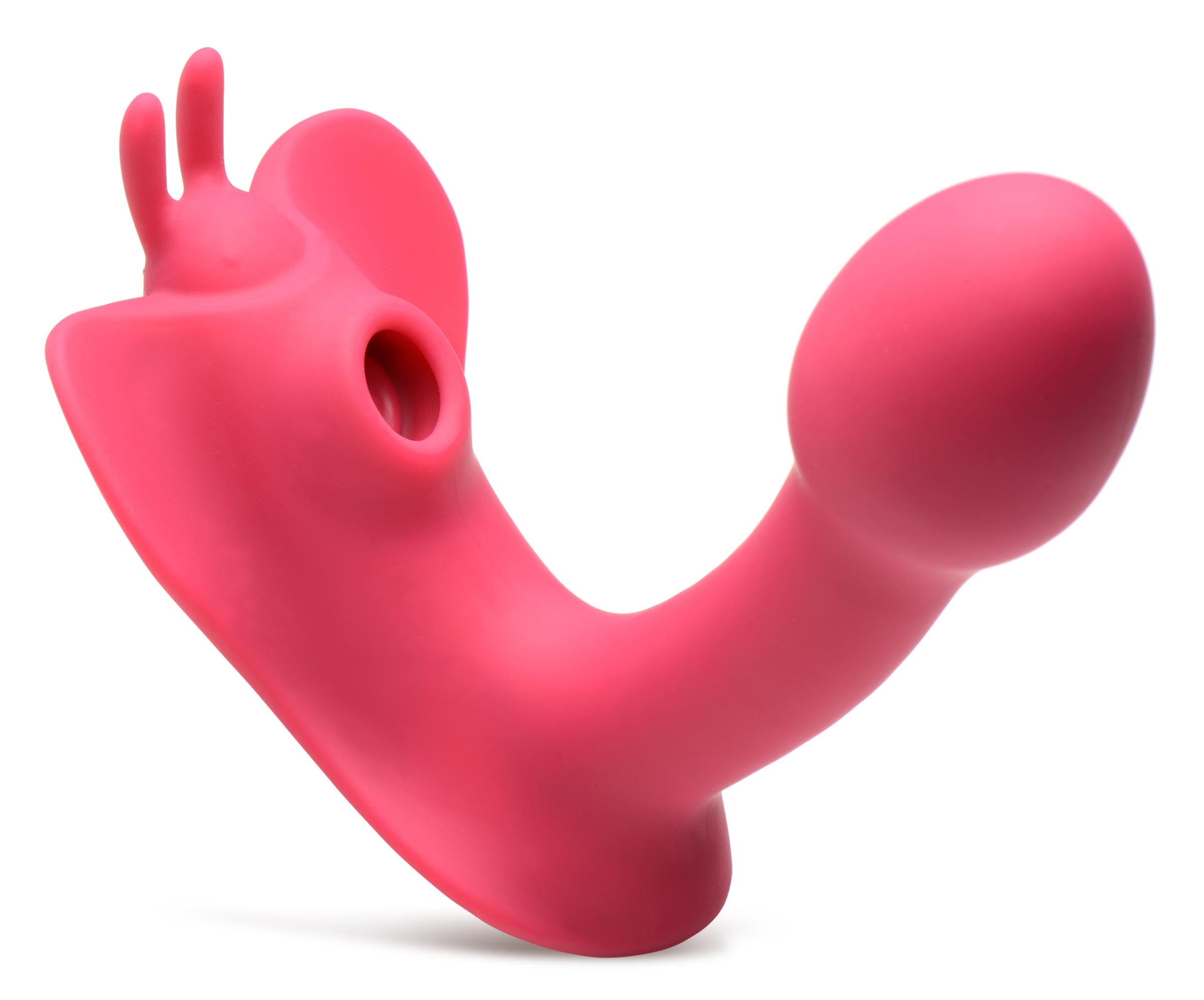 Shegasm Butterfly Tease 10X Clitoral Suction Silicone Stimulator Pink