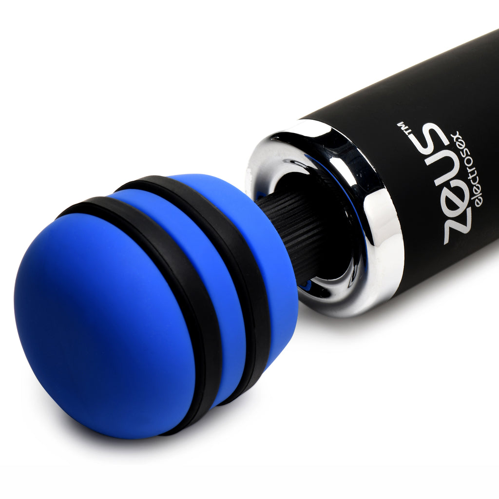 Zeus Electrosex Blue-Arc E-Stim Vibrating Wand Black