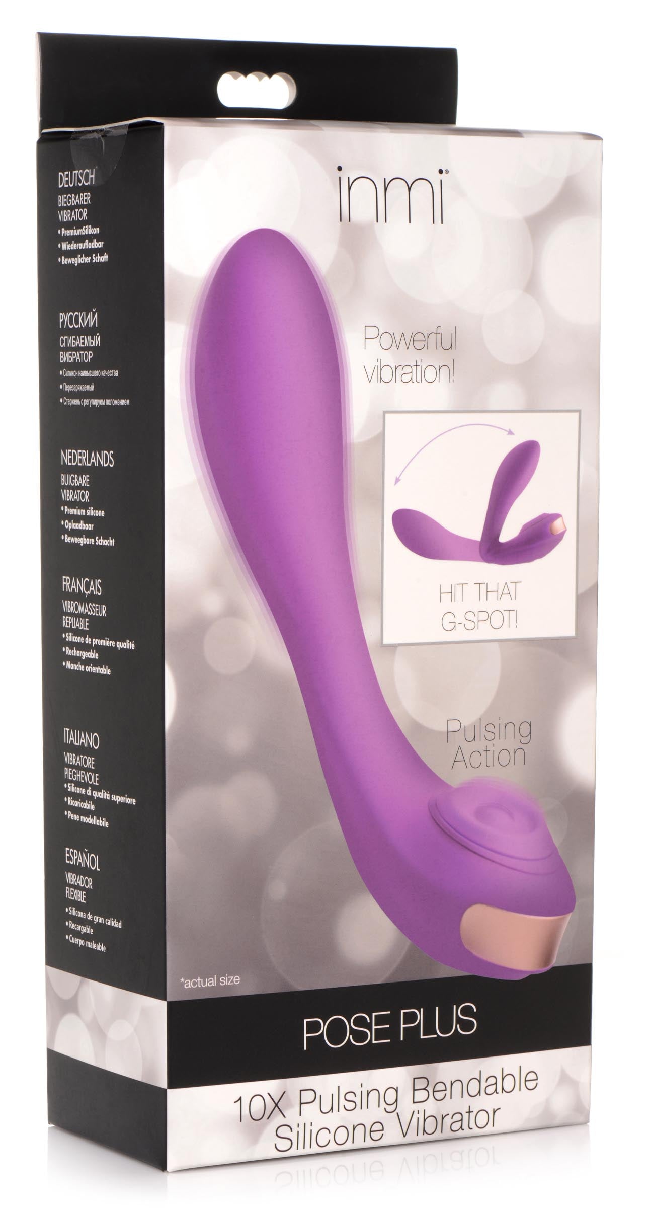 Inmi Pose Plus 10X Pulsing Bendable Silicone Vibrator Purple