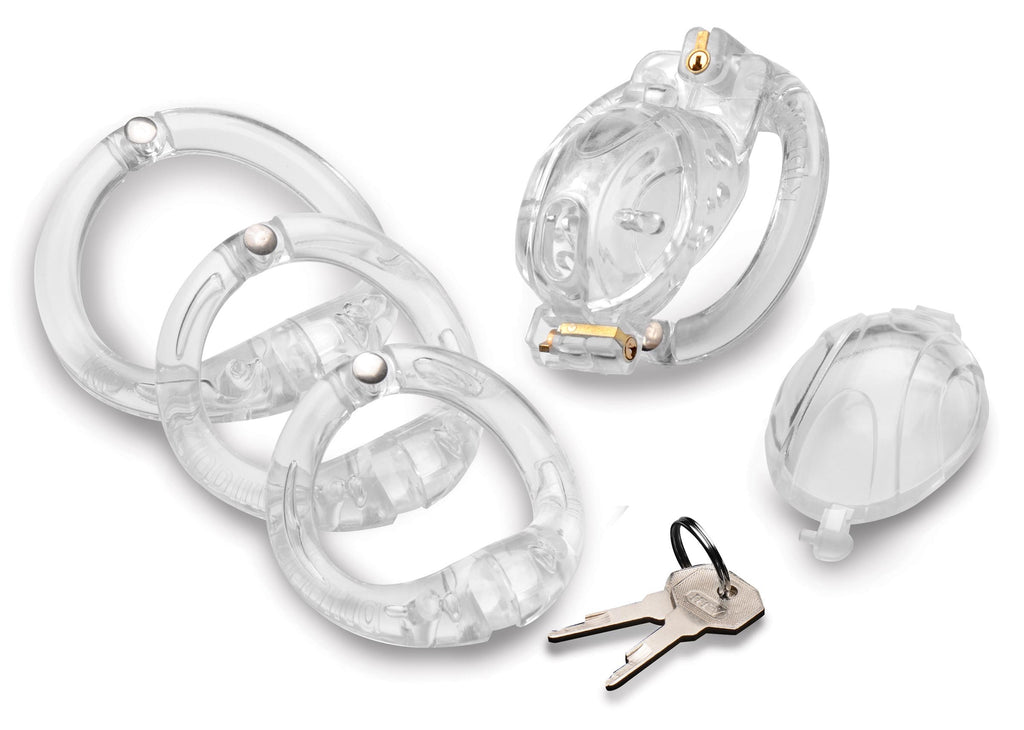 Master Series Lockdown Customizable Chastity Cage - Clear Clear