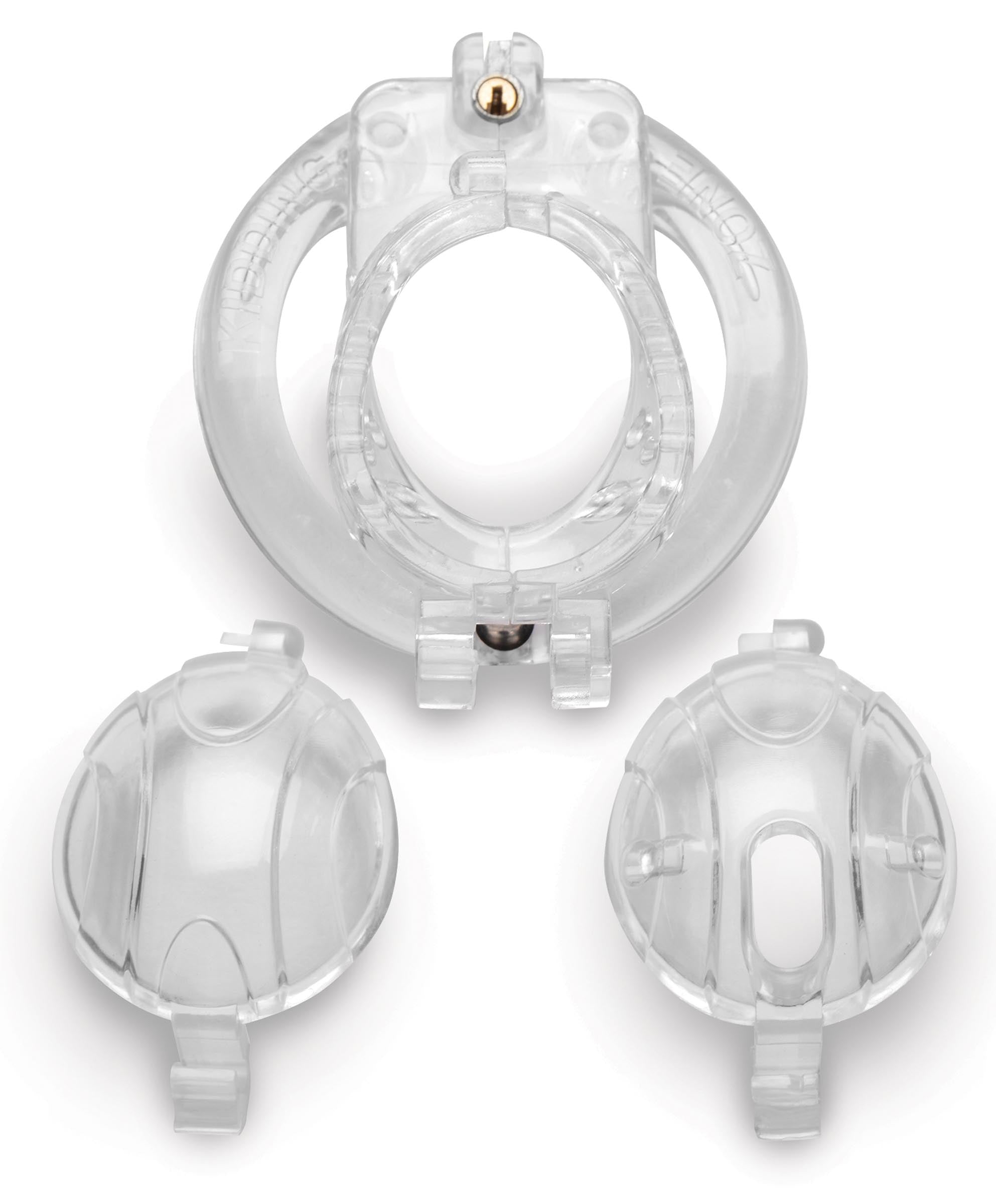 Master Series Lockdown Customizable Chastity Cage - Clear Clear
