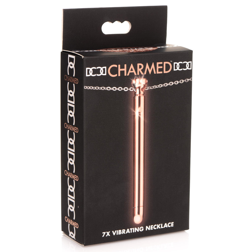 Charmed 7X Vibrating Necklace - Silver Pink