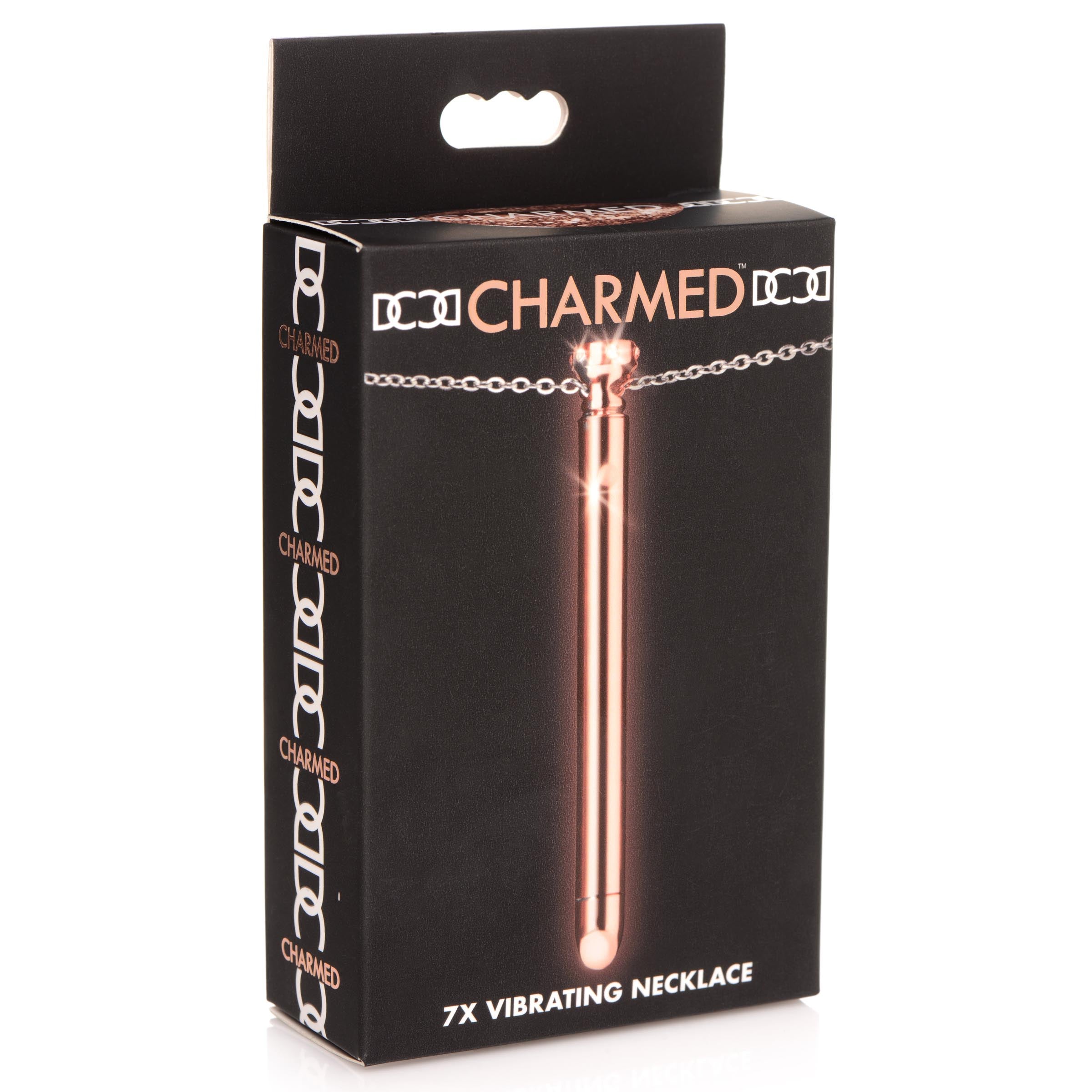 Charmed 7X Vibrating Necklace - Silver Pink