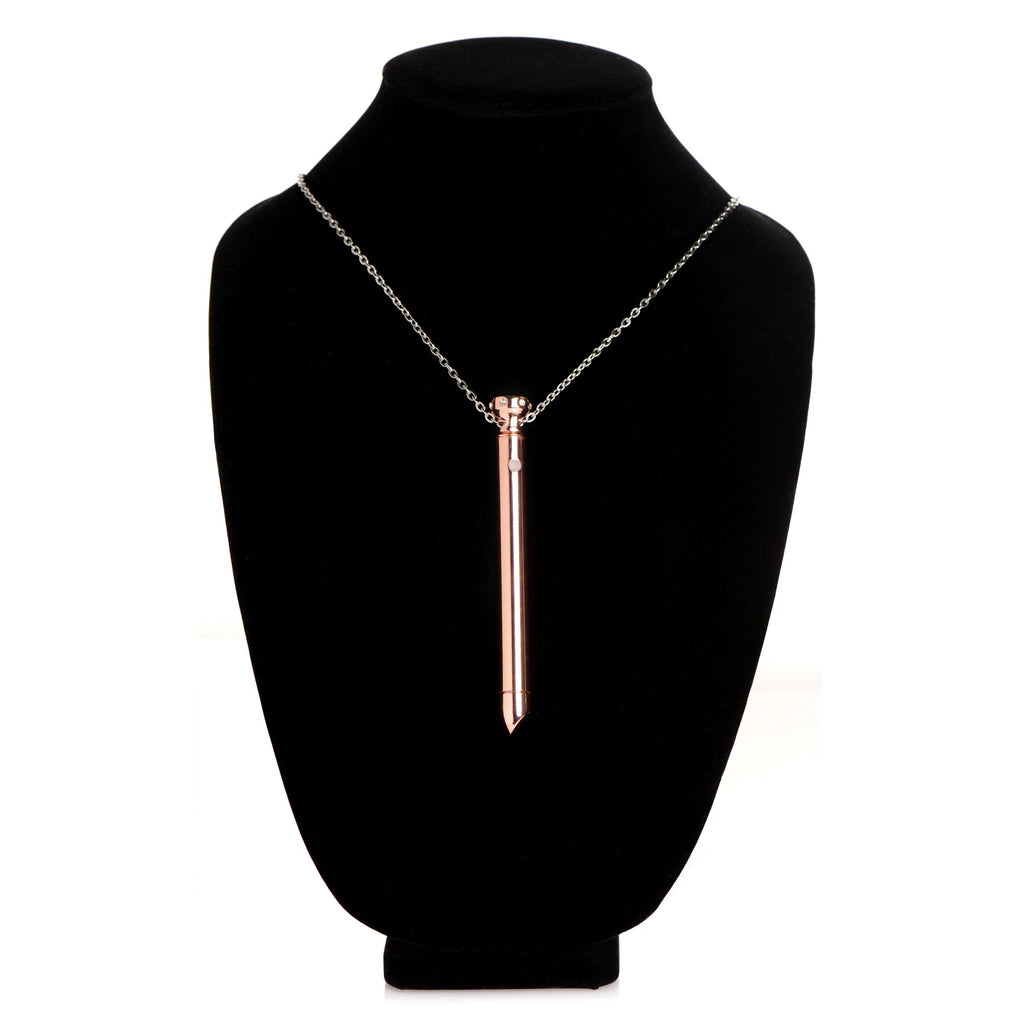 Charmed 7X Vibrating Necklace - Silver Pink