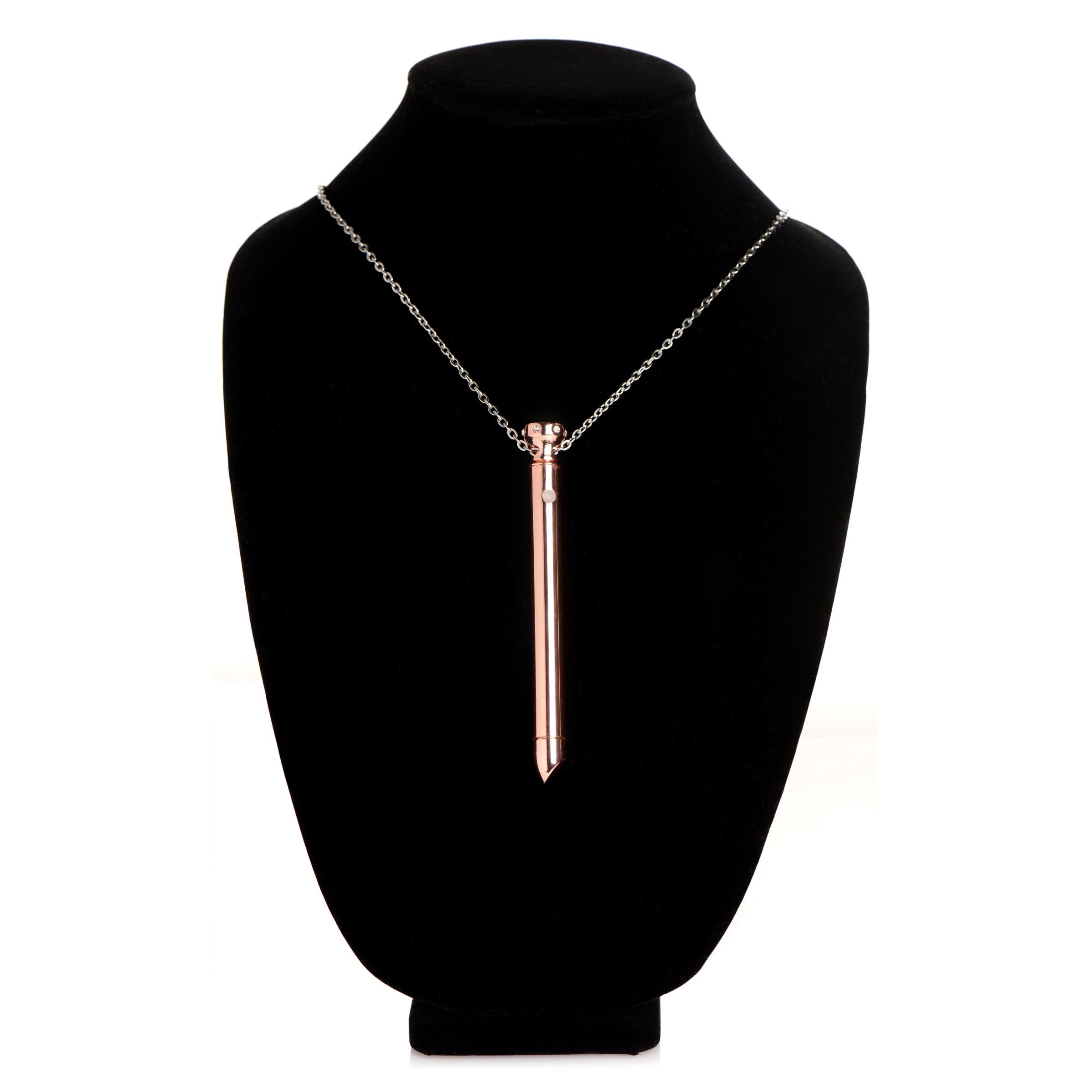 Charmed 7X Vibrating Necklace - Silver Pink