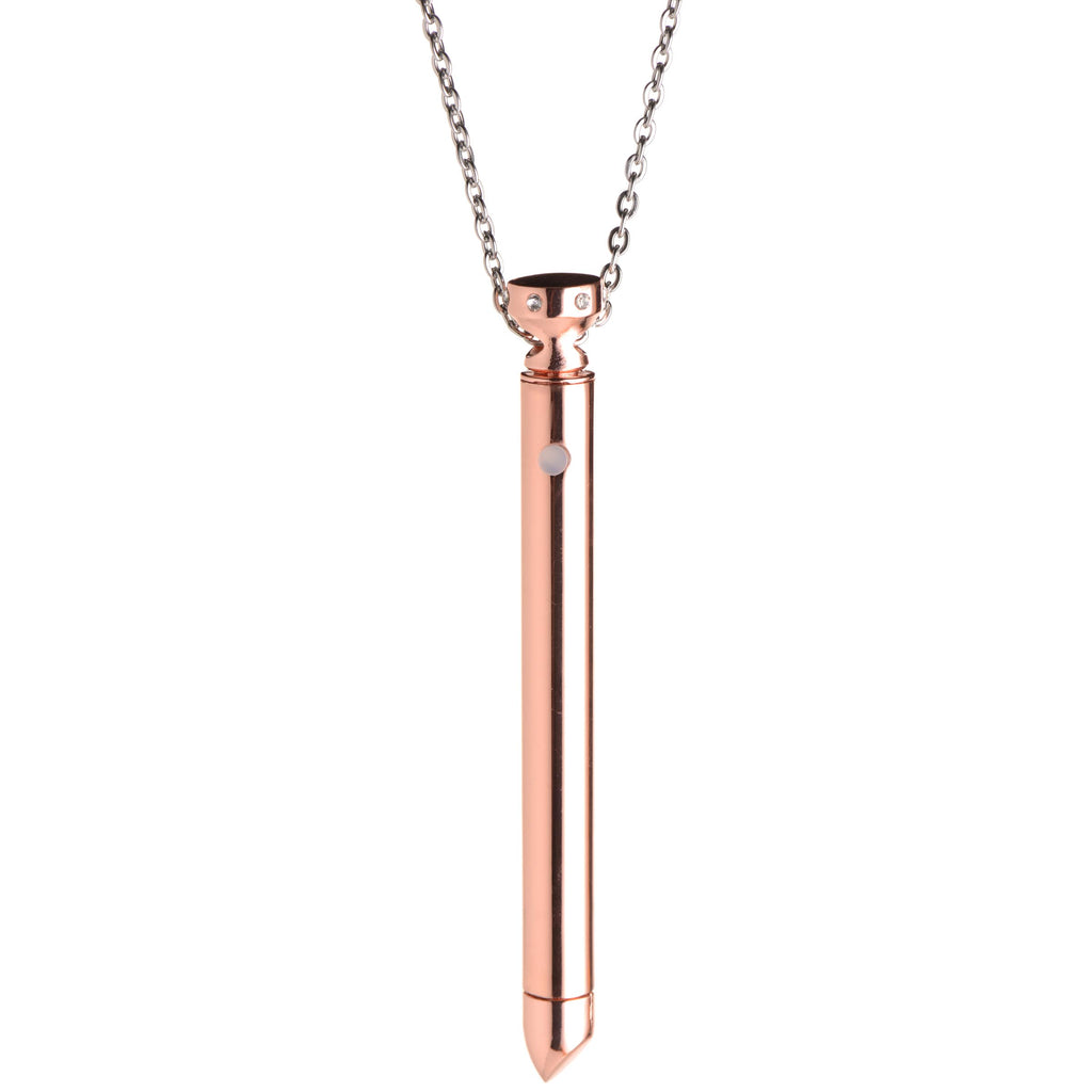 Charmed 7X Vibrating Necklace - Silver Pink