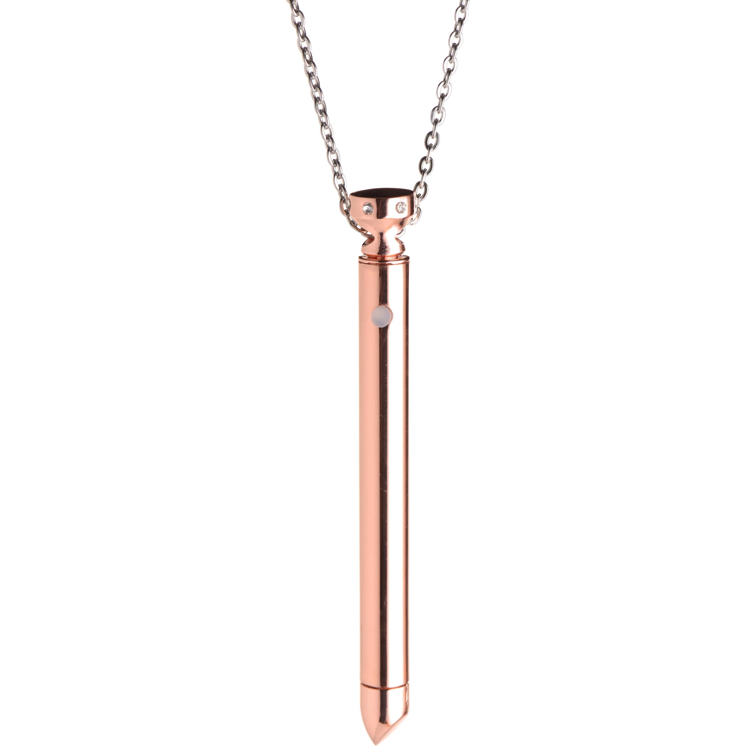 Charmed 7X Vibrating Necklace - Silver Pink