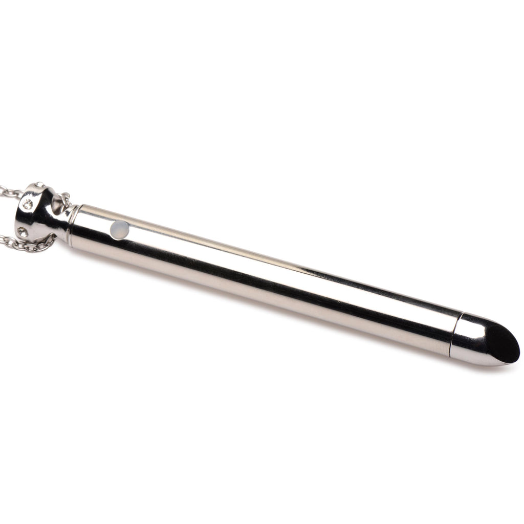 Charmed 7X Vibrating Necklace - Silver Grey