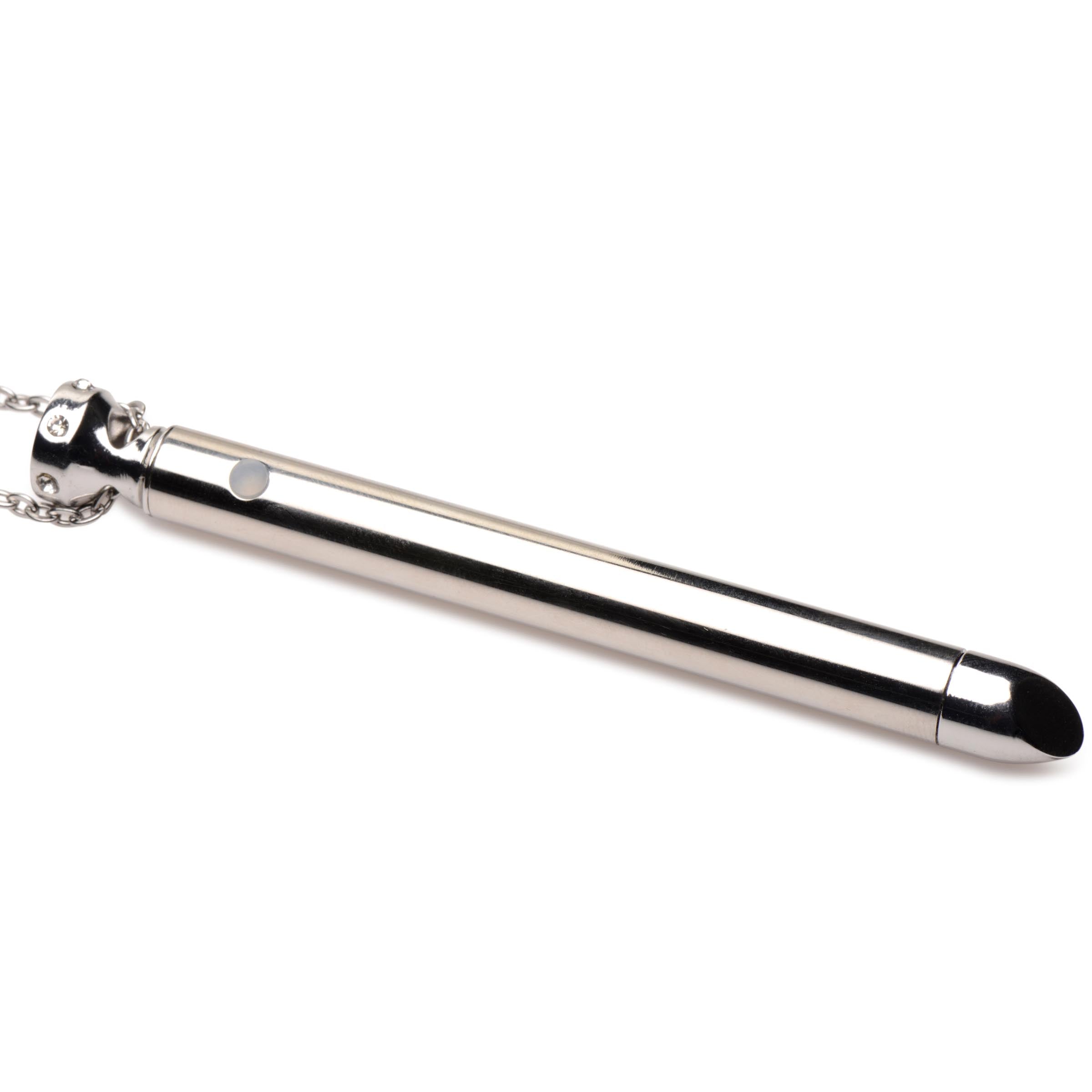 Charmed 7X Vibrating Necklace - Silver Grey