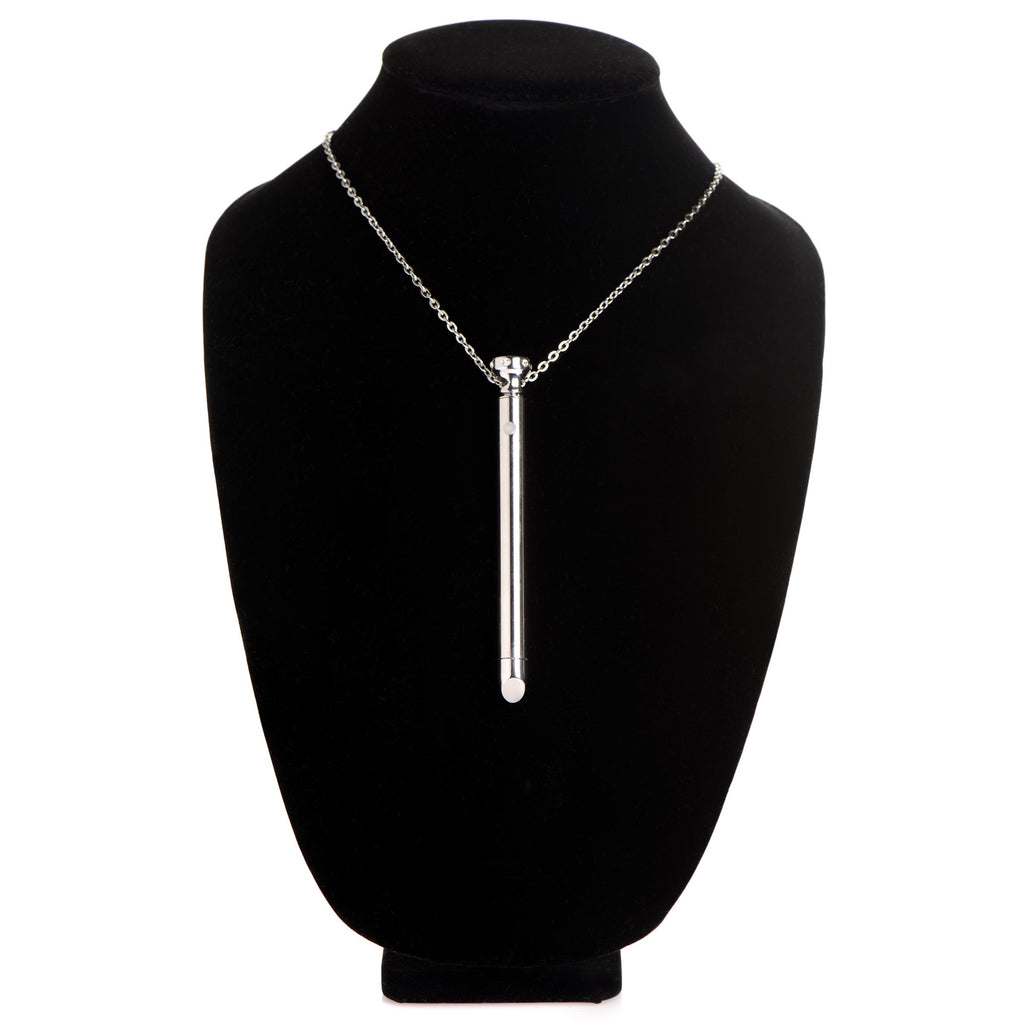 Charmed 7X Vibrating Necklace - Silver Grey