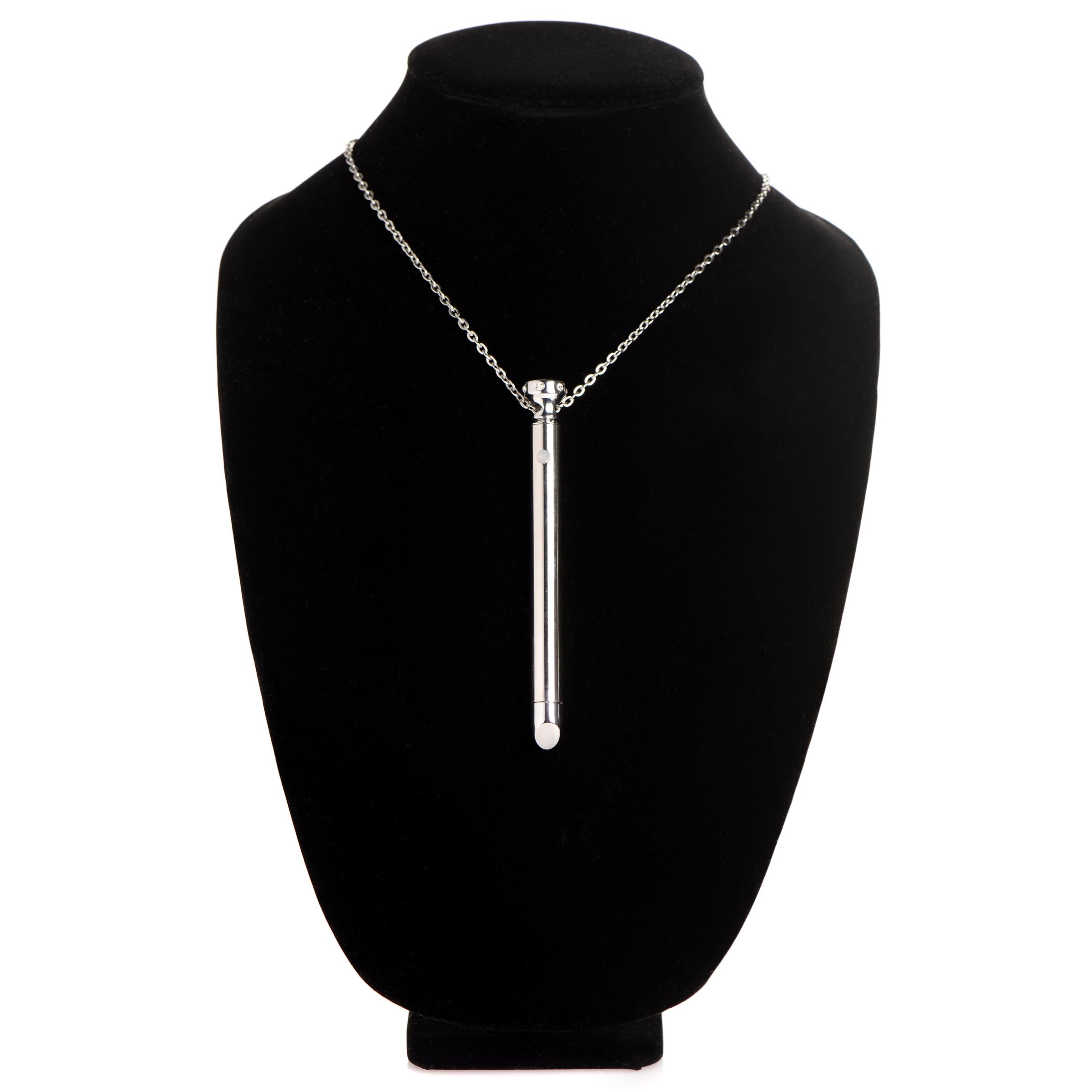 Charmed 7X Vibrating Necklace - Silver Grey
