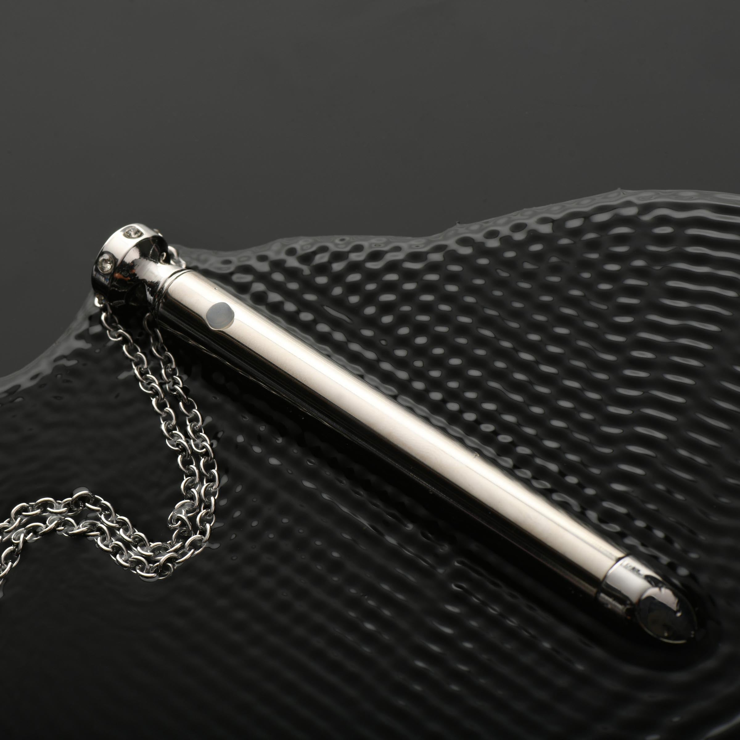 Charmed 7X Vibrating Necklace - Silver Grey