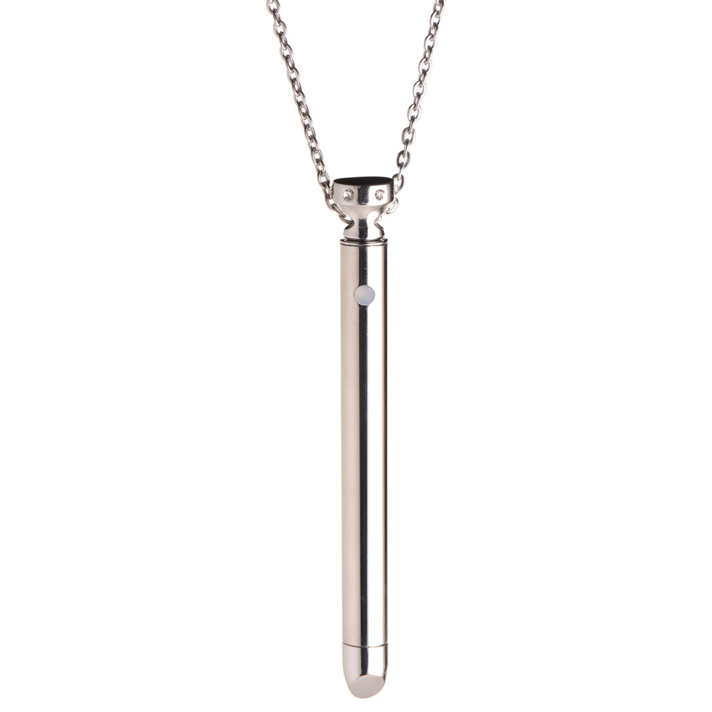 Charmed 7X Vibrating Necklace - Silver Grey