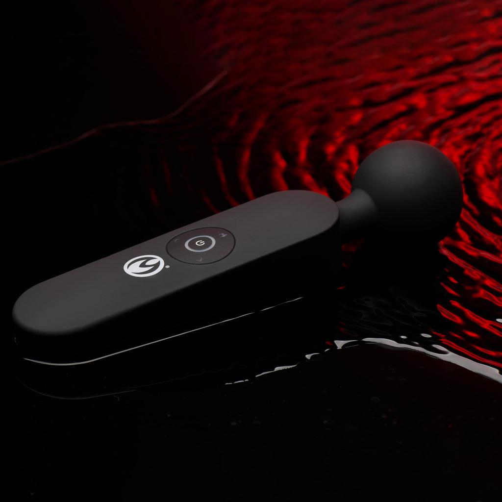 Master Series 72X Silicone Heating Wand Massager Black