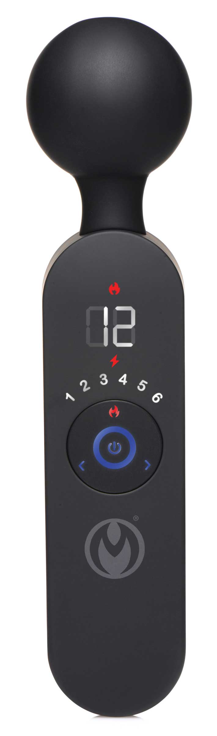 Master Series 72X Silicone Heating Wand Massager Black