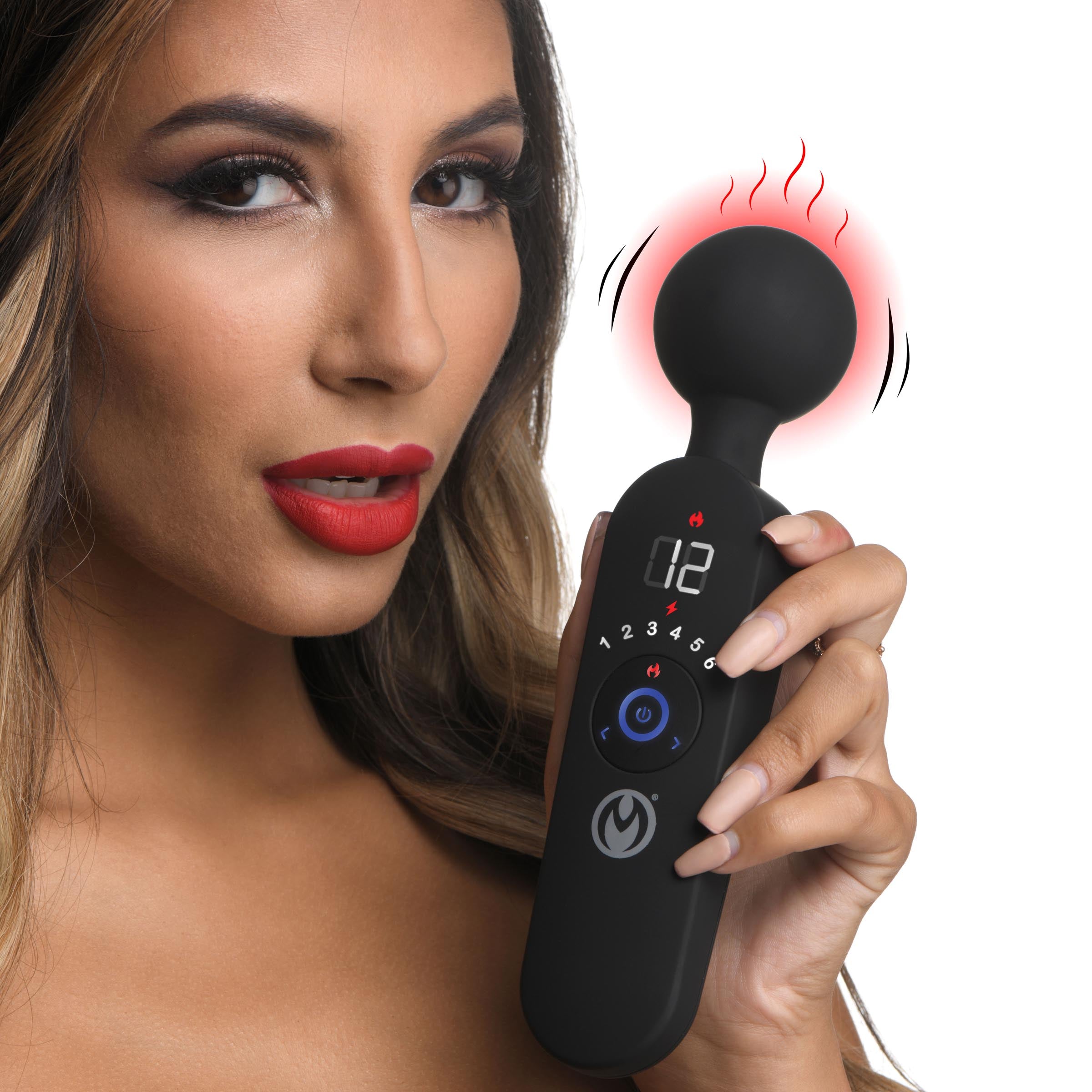 Master Series 72X Silicone Heating Wand Massager Black