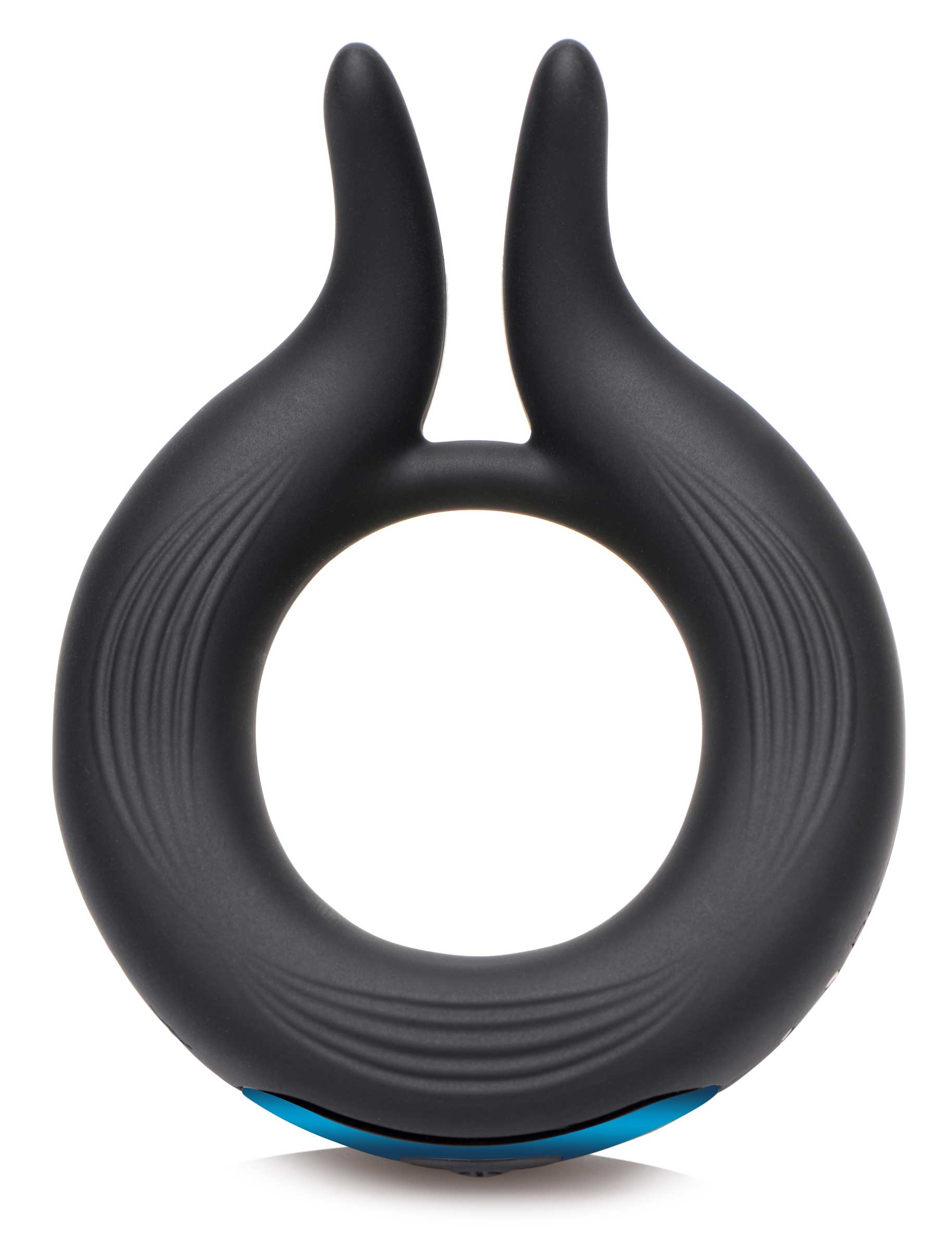 Trinity Men 10X Dual Stim Silicone Cock Ring Black