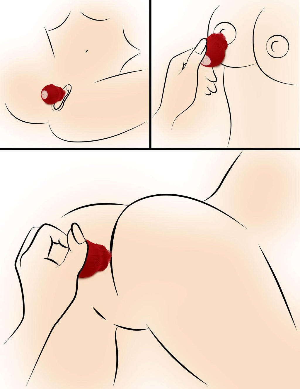 Bloomgasm Bloomgasm Wild Violet 10X Silicone Clit Licking Stimulator - Red Red