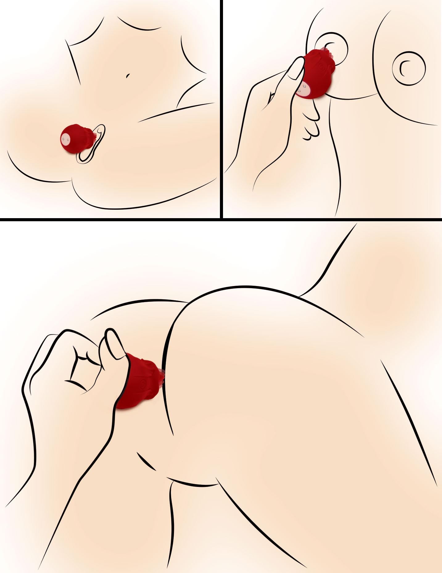 Bloomgasm Bloomgasm Wild Violet 10X Silicone Clit Licking Stimulator - Red Red