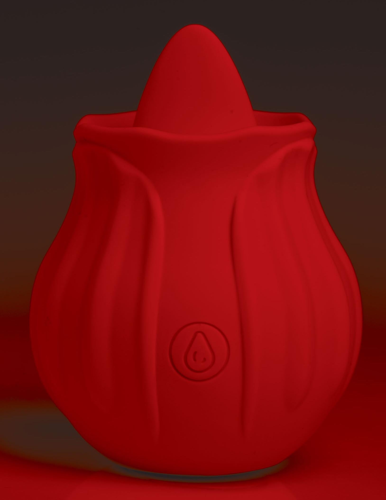 Bloomgasm Bloomgasm Wild Violet 10X Silicone Clit Licking Stimulator - Red Red