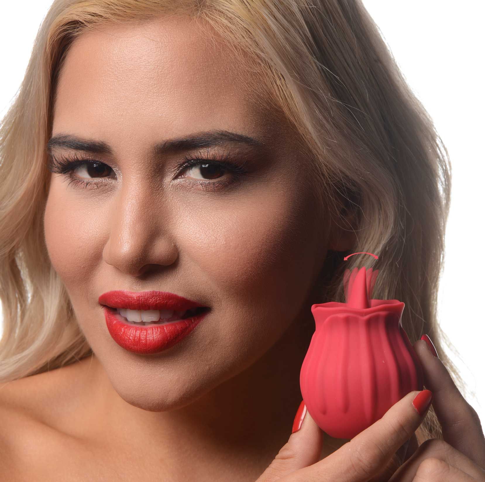 Bloomgasm Bloomgasm Wild Violet 10X Silicone Clit Licking Stimulator - Red Red