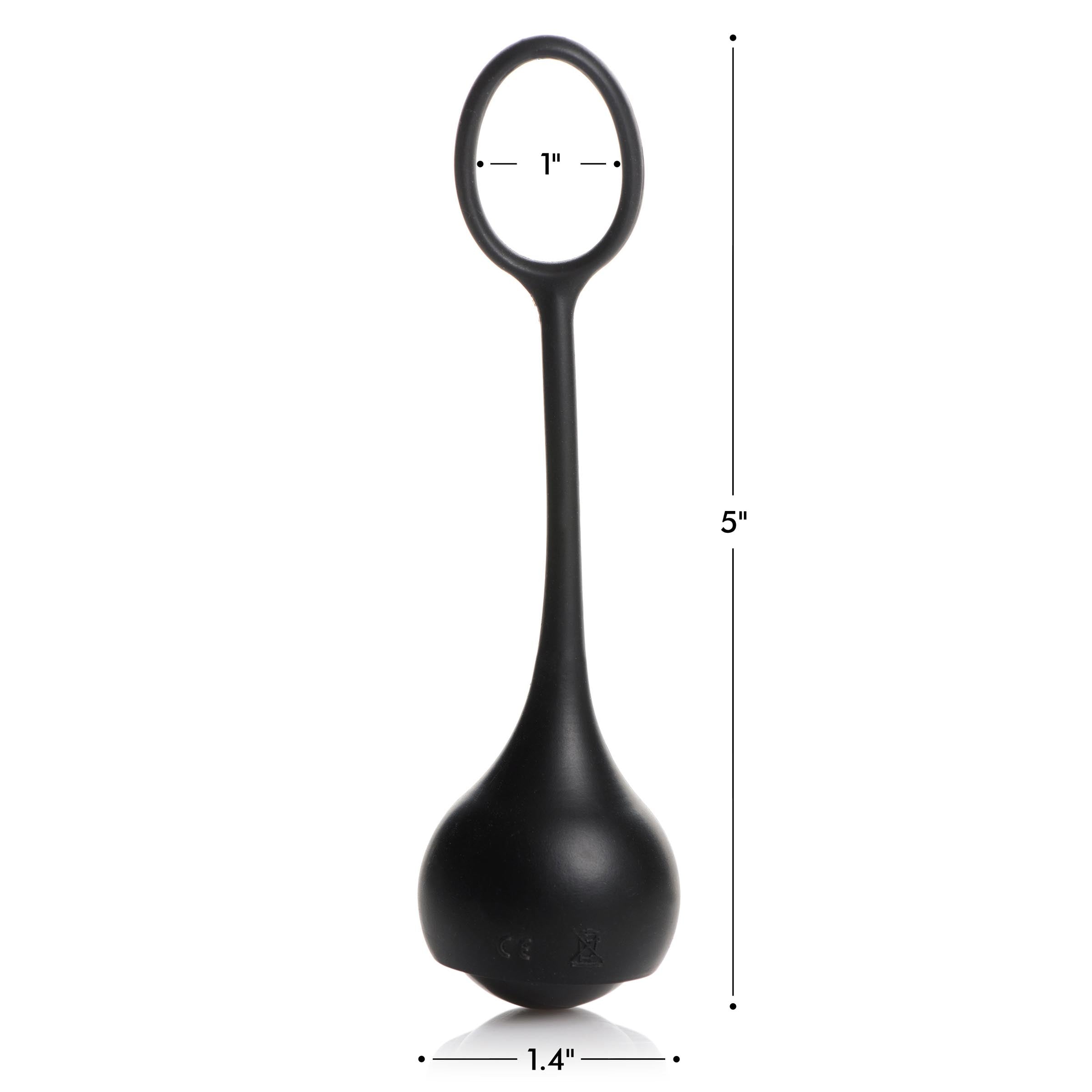 Master Series Cock Dangler Silicone Penis Strap with Weights Black