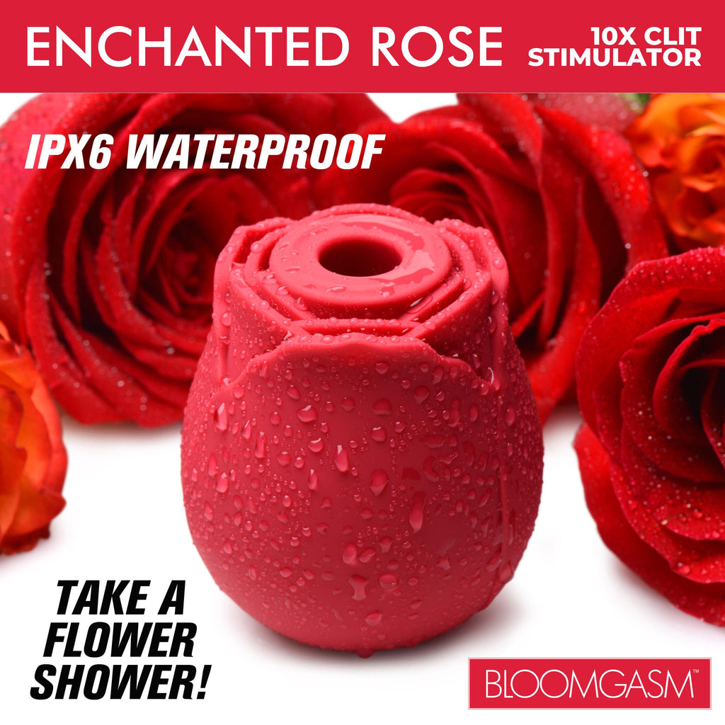 Bloomgasm Enchanted Rose 10X Clit Stimulator Red