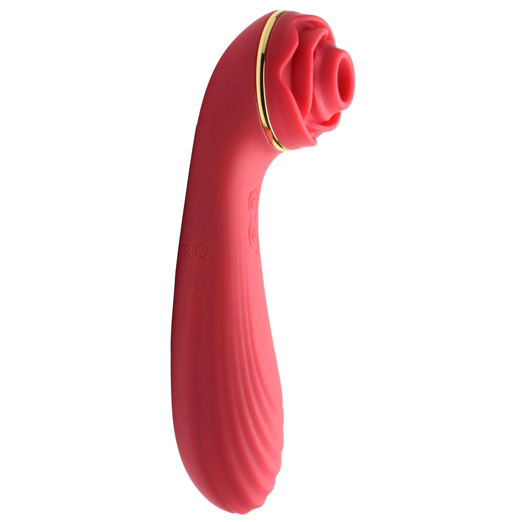 Bloomgasm Passion Petals 10X Silicone Suction Rose Vibrator - Red Red