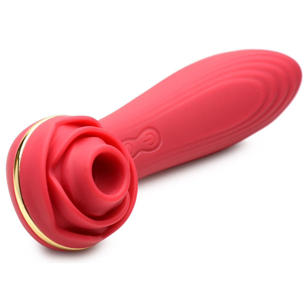 Bloomgasm Passion Petals 10X Silicone Suction Rose Vibrator - Red Red