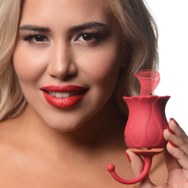 XR Brands Royalty Rose Textured Suction Clit Stimulator