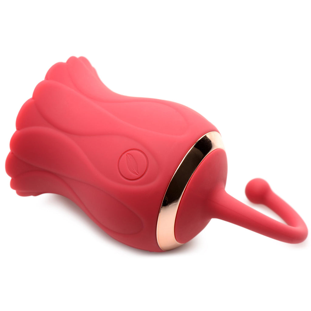 Bloomgasm Royalty Rose Textured Suction Clit Stimulator Red