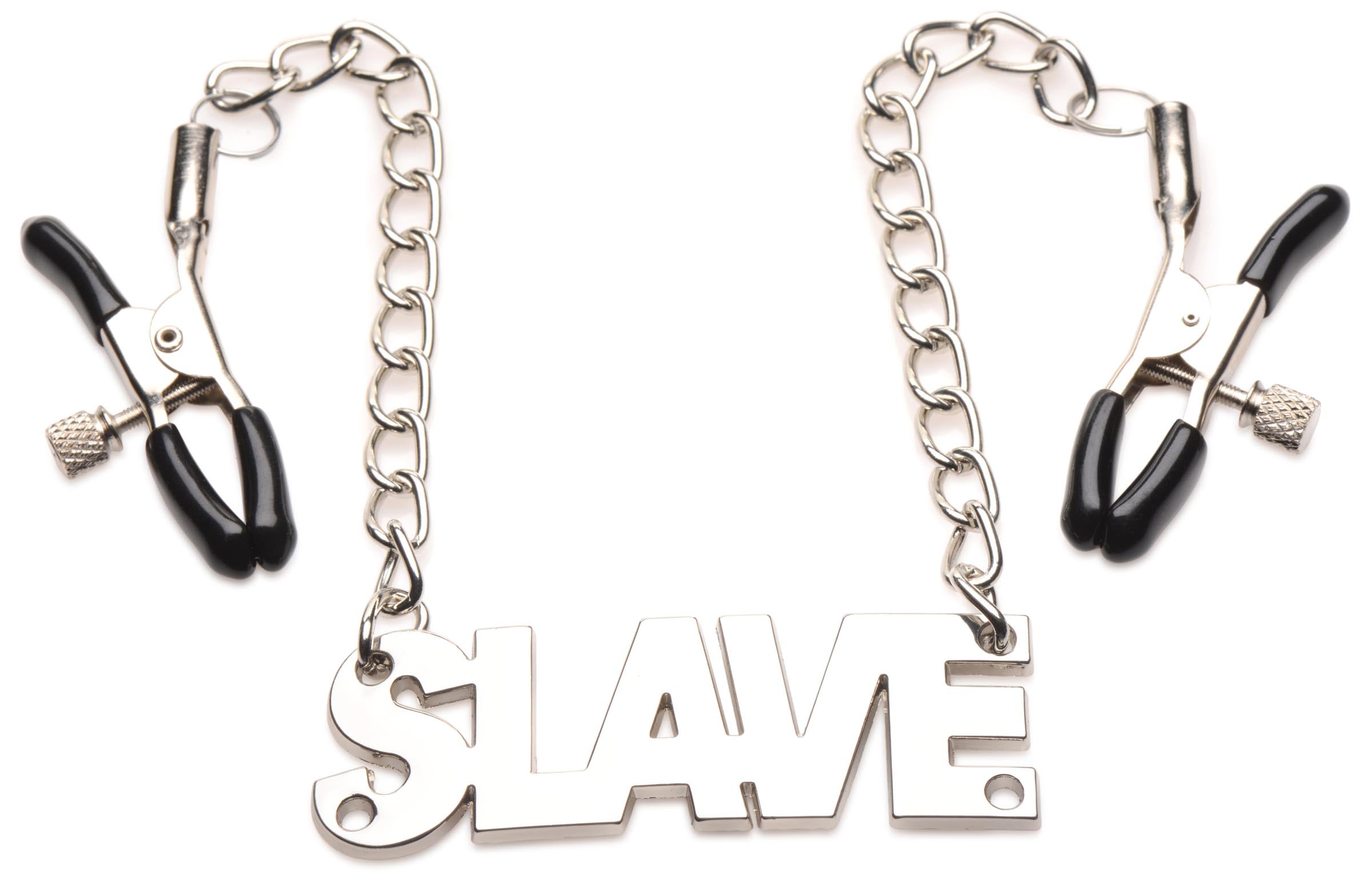 Master Series Slave Chain Nipple Clamps Grey