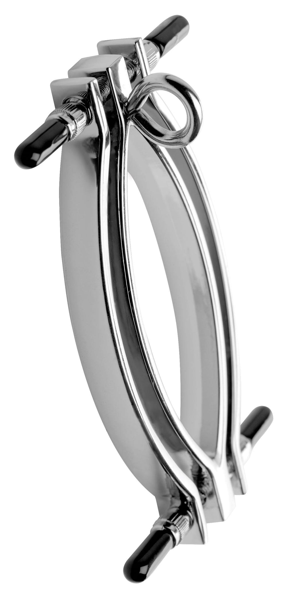 Master Series Adjustable Pussy Clamp with Leash Grey