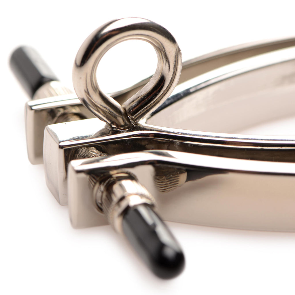 Master Series Adjustable Pussy Clamp with Leash Grey