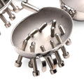 Master Series Scrotum Egg Shells with Spikes Grey