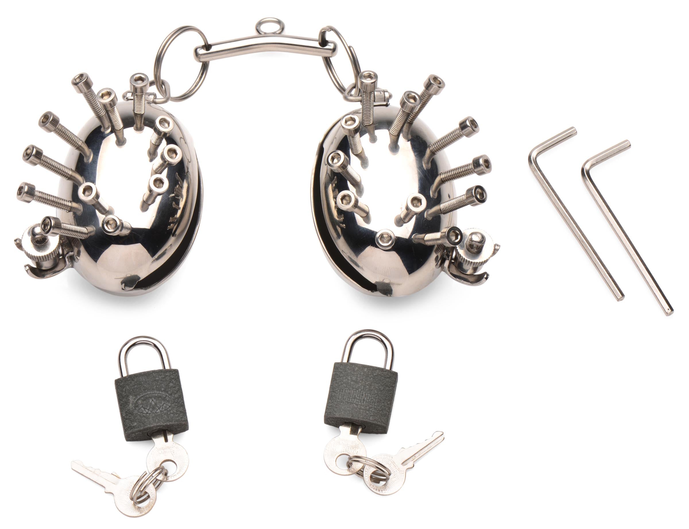 Master Series Scrotum Egg Shells with Spikes Grey