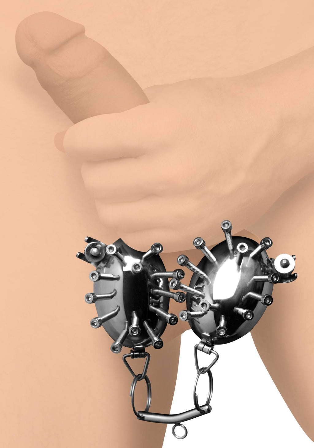 Master Series Scrotum Egg Shells with Spikes Grey