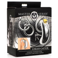 Master Series Forged Captor Locking Stainless Steel Chasity Cage Grey